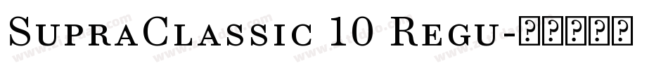 SupraClassic 10 Regu字体转换